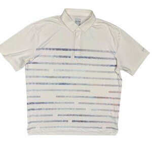 Callaway Golf Shirt Stretch Short Sleeve Polo Striped White XL